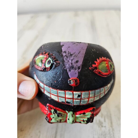 Cat candle basket unique shabby chic vintage style Halloween decor - Picture 7 of 7